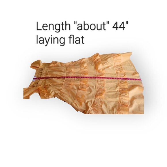 Rachel Parcell Marigold Ruffle Cotton Midi-Dress Size 14 NWOT Ray of Sunshine - Picture 11 of 15